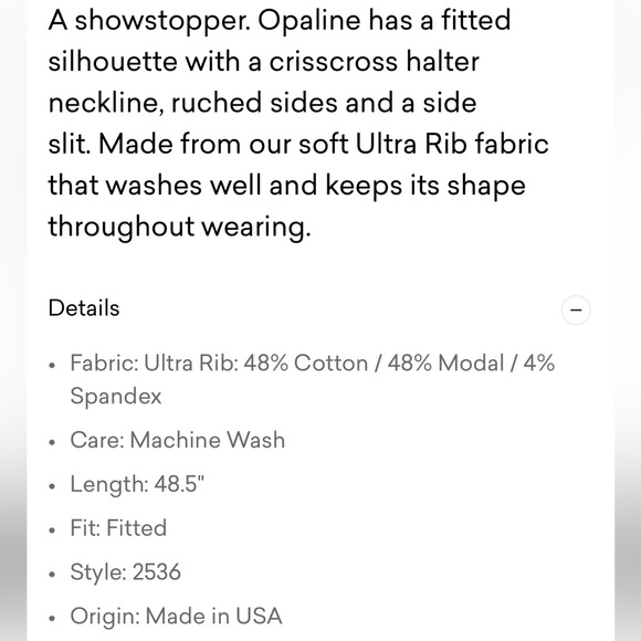 MICHAEL STARS NWOT OPALINE ULTRA RIB DRESS - Picture 10 of 10